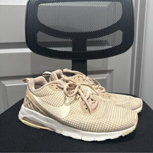 Nike Tan and White Athletic Shoes